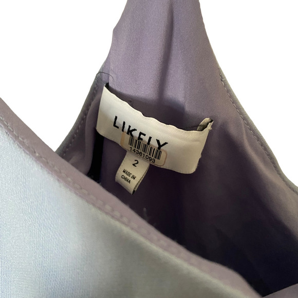 LIKELY Sammy Dress Side Slit Racerback Periwinkle Size 2 - Picture 7 of 11